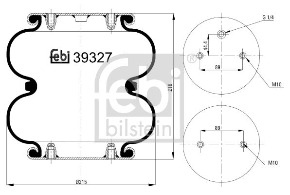 FEBI BILSTEIN Кожух пневматической рессоры 39327